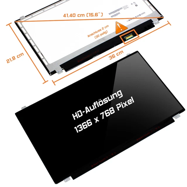 15,6" LED Display glossy passend für Dell Latitude E6540 WXGA HD 1366x768