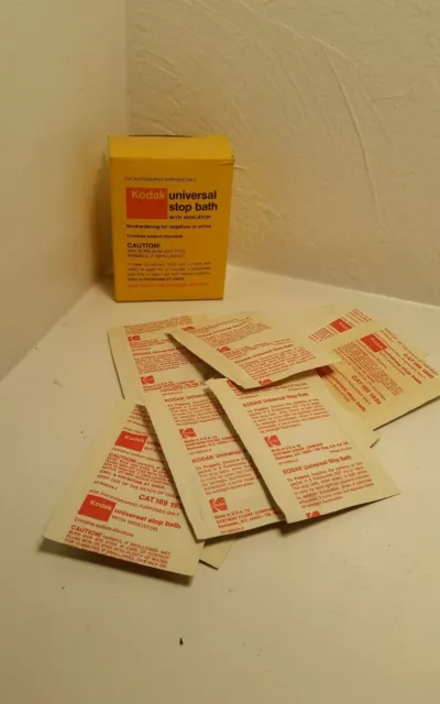 Kodak Universal Stop Bath, Box With Ten Packets, For Display Only