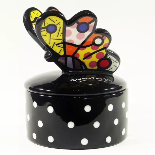 Romero Britto - Encantadora Caja de Joyas "Butterfly ", Redondo