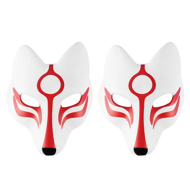 2 pz maschera volpe bianca grande costume di Halloween gioco di ruolo costume cosplay