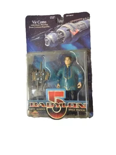 Vintage Babylon 5 Vir Cotto With Heavy Warship Blue Suit 90s 1997 Action Figure