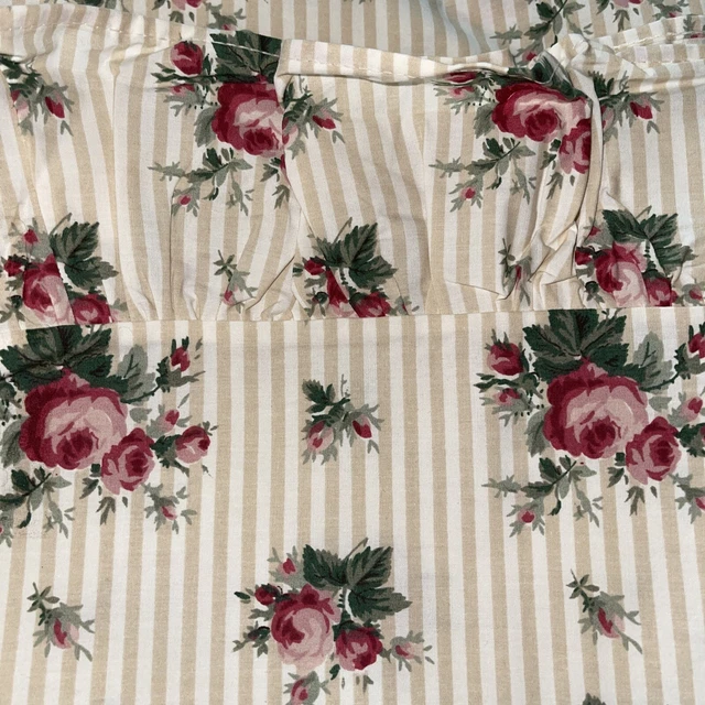 Ralph Lauren-Home Sophie Brooke Doble Hoja Plana Bronceada Rayas Rosas Cabaña
