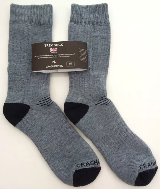 Craghoppers, Mens', 44% Merino Wool, Hiking, Trek Socks, Size 9 - 12 UK