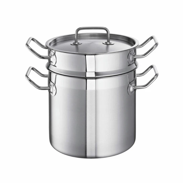 Schulte-Ufer Spagettitopf Profi-Line i, Kochtopf mit Siebeinsatz, 20 cm, 5 L
