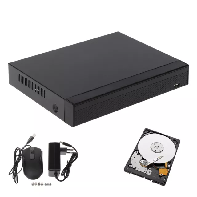 Dvr 4 Canali Ibrido Ahd Cloud P2P Ip 5 Mpx  500 Gb Telecamere Videosorveglianza