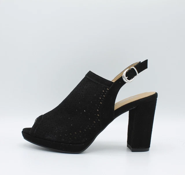 IGI CO. Scarpe donna sandali con tacco e plateau in camoscio Blu