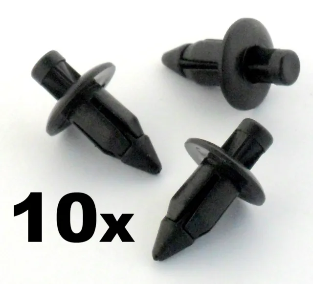 10x 6mm RIVET plastique carénage de moto bordure CLIPS- HONDA, YAMAHA, SUZUKI,