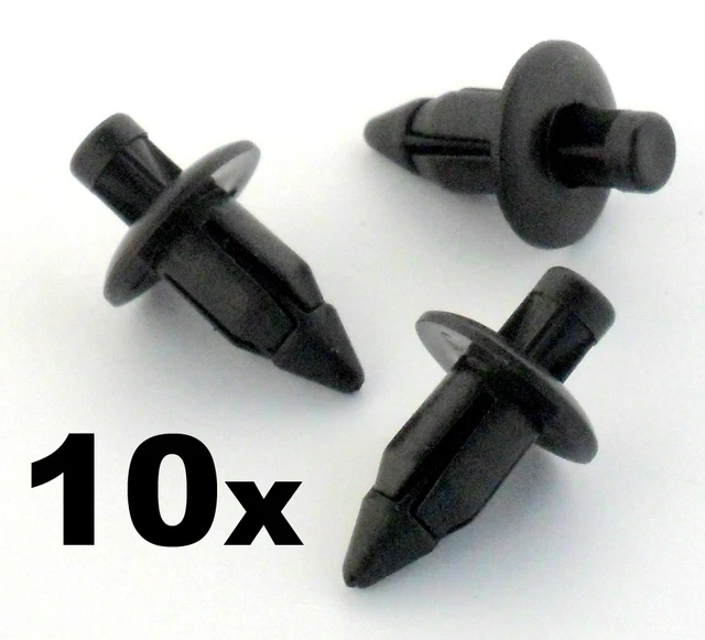 10 Clips Rivets Plastique 7mm Pour Carénage Moto - Compatible Honda, Yamaha, Kawasaki