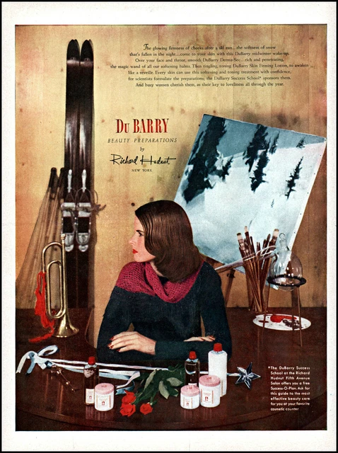 1946 Young woman skis Du Barry Richard Hudnut Beauty vintage photo print ad adL3 1946 Young woman skis Du Barry Richard Hudnut Beauty vintage photo print ad adL3