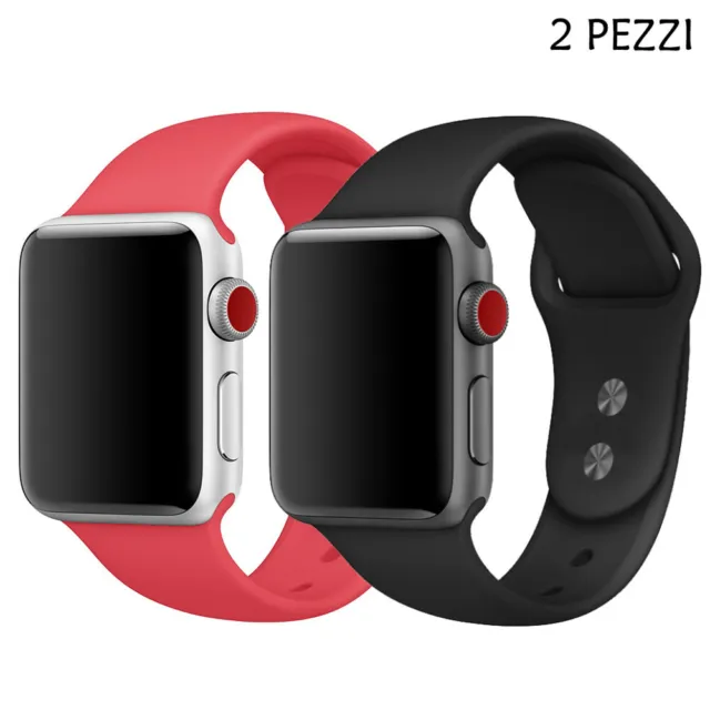 Cinturino sport Run per Apple Watch series 12 3 4 5 6 7 8 SE in silicone morbido