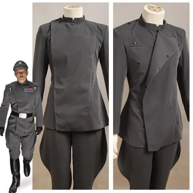 Costume cosplay uniforme intelligence alto ufficiale Star Wars grigio imperiale