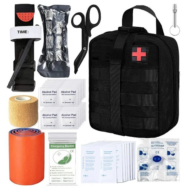 Outdoor First Aid Kit Tactical Bag Military EDC Camping Emergency Survival Bag~