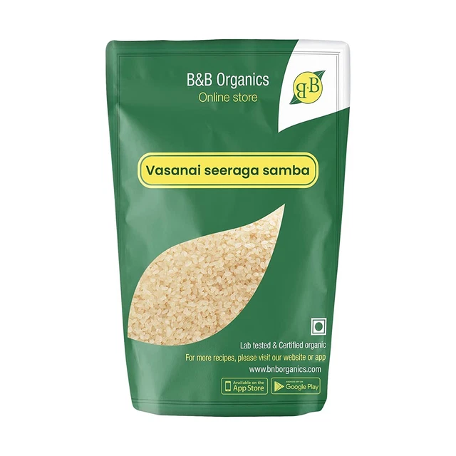 Kleiner Reis Bio und rein für die Zubereitung von Biryani Pulao Packung mit 2 kg