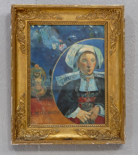 Cadre d'époque Charles X Restauration En Bois Et Stuc Doré, XIX ème