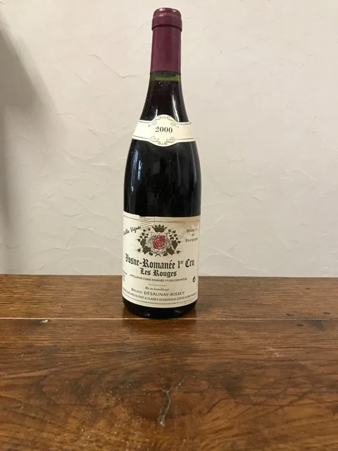 Bouteille de Vosne-Romanée 1er cru "Les Rouges" année 2000 bien conservée