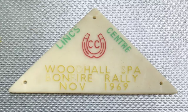 Caravan Club Rally Badge - Woodhall Spa - Bonfire Rally - November 1969