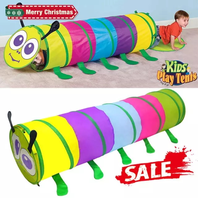 Kids Pop Up Crawl Tunnel Play Tent Toy Indoors/outdoors Playhouse Garden Game