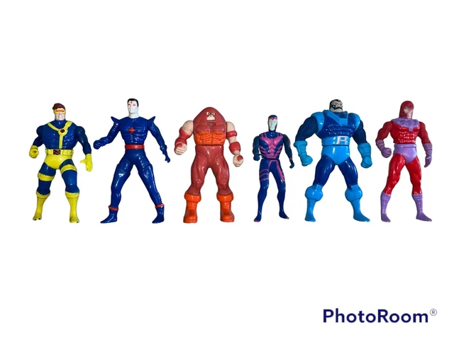Lot Of 6 VINTAGE 1994 Marvel Comics Toybiz STEEL MUTANTS Lot Die Cast Figures