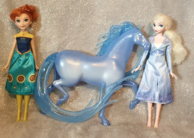 Disney  Horse Nokk With Frozen Elsa  And Anna  Dolls