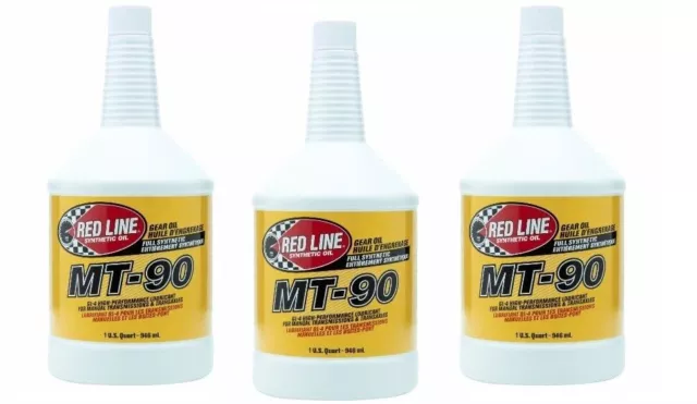 Red Line Oil Synthetic Manual Transmission Lubricant MT90 GL-4 75W90 (3 Quarts)