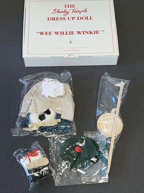 New Danbury Mint The Shirley Temple Dress Up Doll Wee Willie Winkie Outfit 16"