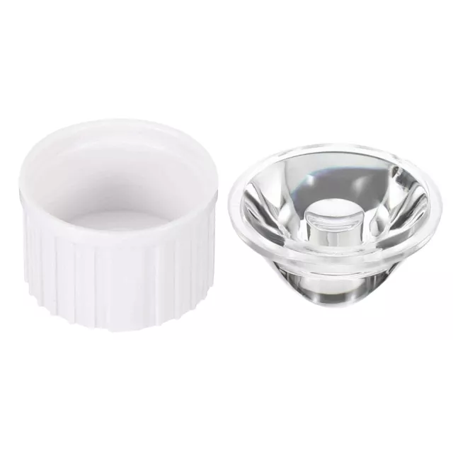 8 Set 20mm 25 Degree Acrylic Optical LED Lens with White Holder for LED Light