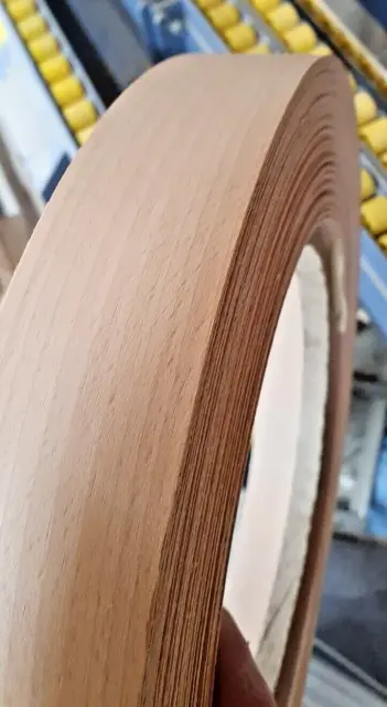 Impiallacciatura in vero legno di faggio bordo stiratura incolla 43 x 0,7 mm con colla fusa NUOVO
