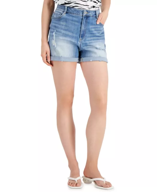 MSRP $60 Inc International Concepts Women High-Rise Denim Shorts Size 18