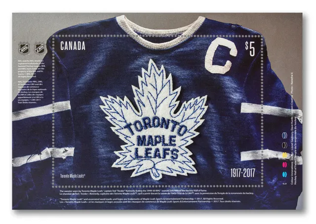 Toronto Maple Leafs®: Crest Souvenir Sheet 100th Anniversary $5 Stamp Sheet