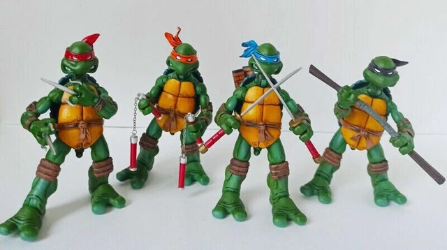 4 PCS NECA Teenage Mutant Ninja Turtles Color Headband Action Figures Model Toys 6