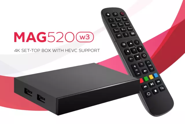 NEW Infomir MAG520W3 MAG 520 W3 / 600Mbps built-in DUAL WiFi 5G 4K LINUX TV BOX