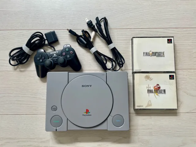 Sony PlayStation 1 PS1 SCPH-9000 Gray Game Console Full Accessories  Japanese Ver