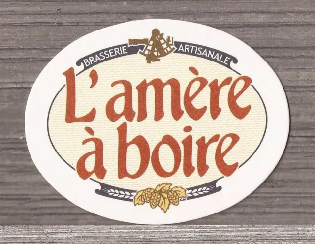 Beer Coaster-L'amere a borire Brasseur Restaurateur Montreal Canada-OV935
