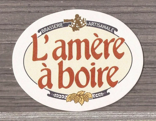Beer Coaster-L'amere a borire Brasseur Restaurateur Montreal Canada-OV935