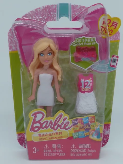 Mattel - Mini Poupée Barbie blister 10 cm BLANCHE