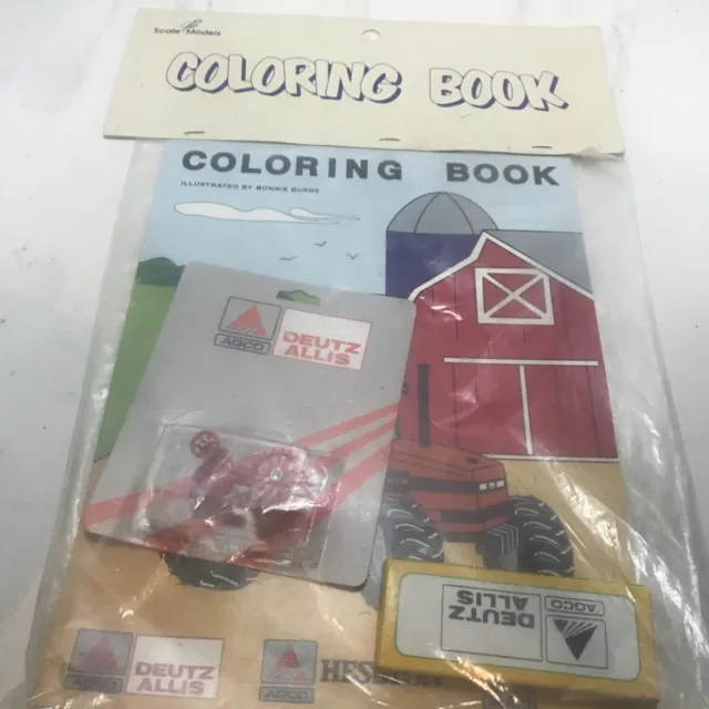 Vintage deutz allis agco coloring book crowns and Deutz Allis tractor toy