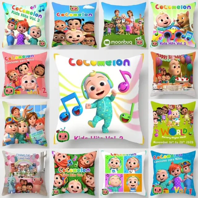 3D Cocomelon Throw Pillow Case Cushion Cover Sofa Home Office Decor 45*45cm UK