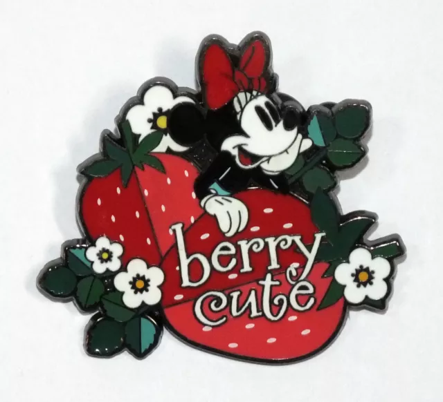Disney Pin Trading Minnie Mouse Berry Cute Strawberries Strawberry Fruit Food