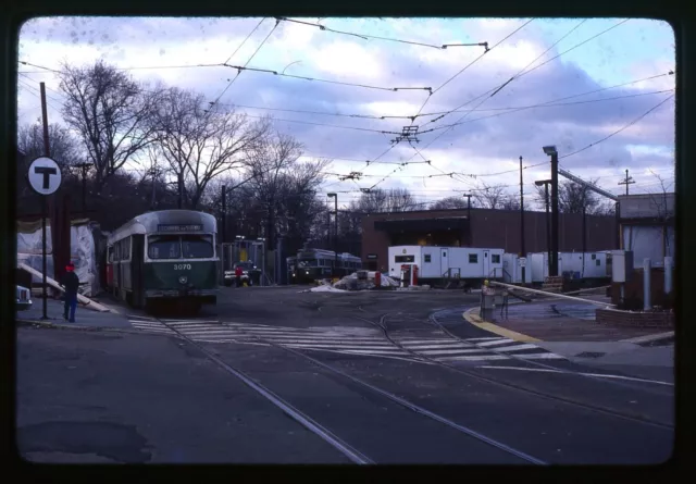 Trolley Slide - Boston MBTA #3070 PCC Streetcar 1979 Lake Street Car Yard