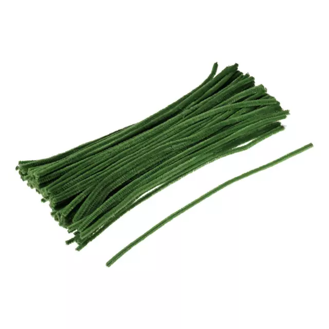 200Pcs Pipe Cleaners 30cm/12 inch Chenille Stems for DIY Art Crafts Grass Green