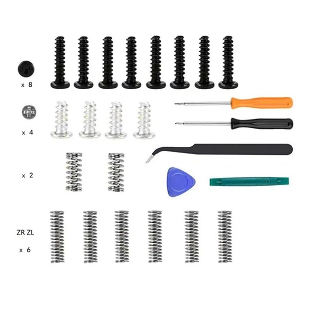 PARTS FOR JOYCON Repair Tools Set Screws Springs For Nintendo Switch £