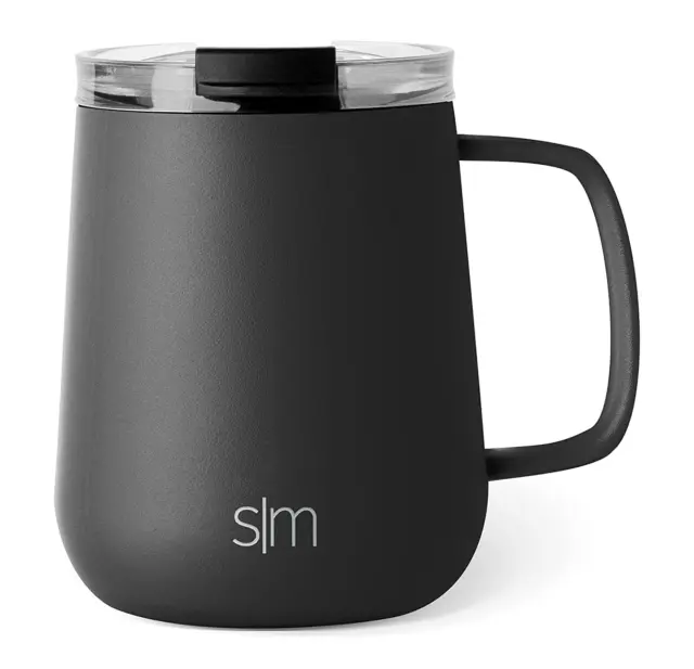 Travel Coffee Mug with Lid and Handle | Reusable Insulated Stainless Steel Coffe