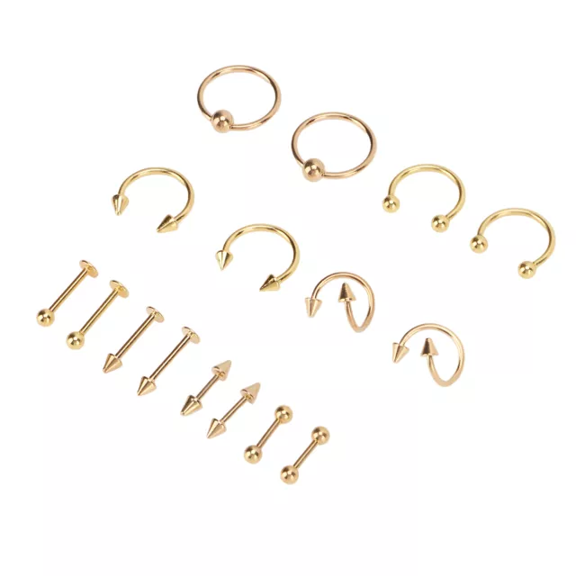 (Gold)Nose Rings Widely Used Different Shaped Nose Studs For Party Gatherings