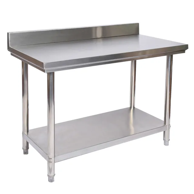 Edelstahl Tisch Arbeitstisch Edelstahltisch mit Aufkantung 120 x 60 x 85 cm