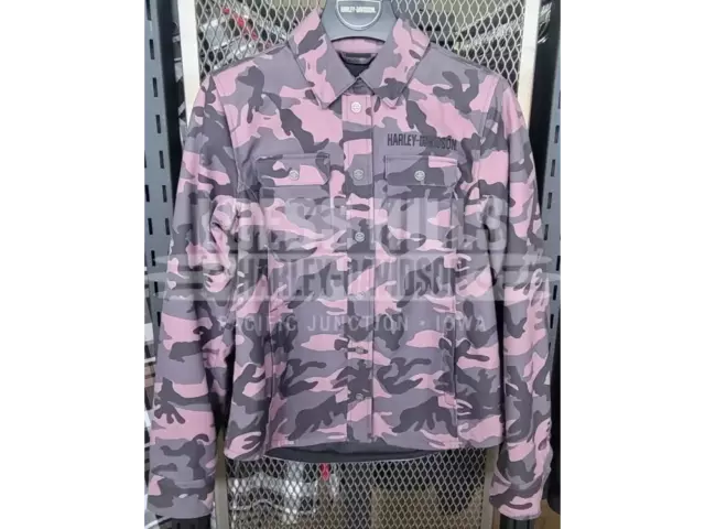 Women's Harley-Davidson Operative Riding Shirt Jacket - Pink Camo