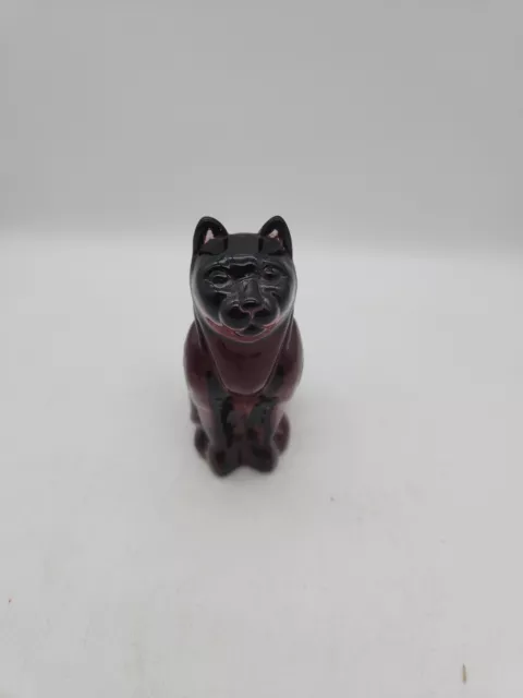 Vintage Silvestri Purple Glass Cat Figurine  paperweight
