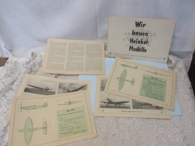 1939-1940 Wir bauen Heinkel-Modelle Sonderdruck der Ernst Heinkel Flugzeugwerke