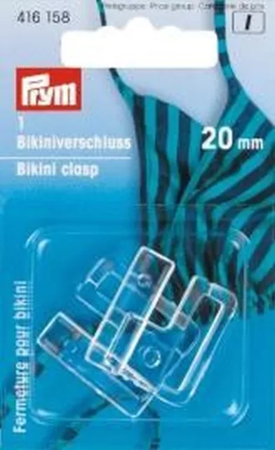 Cierre de Bikini 20MM Transparente Plástico Bikini Cierre Prym 416158