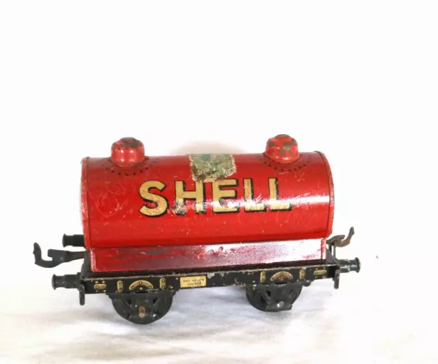 AC3368A : Vintage Bing 0 échelle " Coque " Petroleum Wagon Citerne 10/589/0