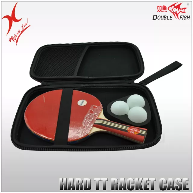 Double Fish Table Tennis -Hard Racket Bag / Bat Cover / Ping Pong Paddle Case 2